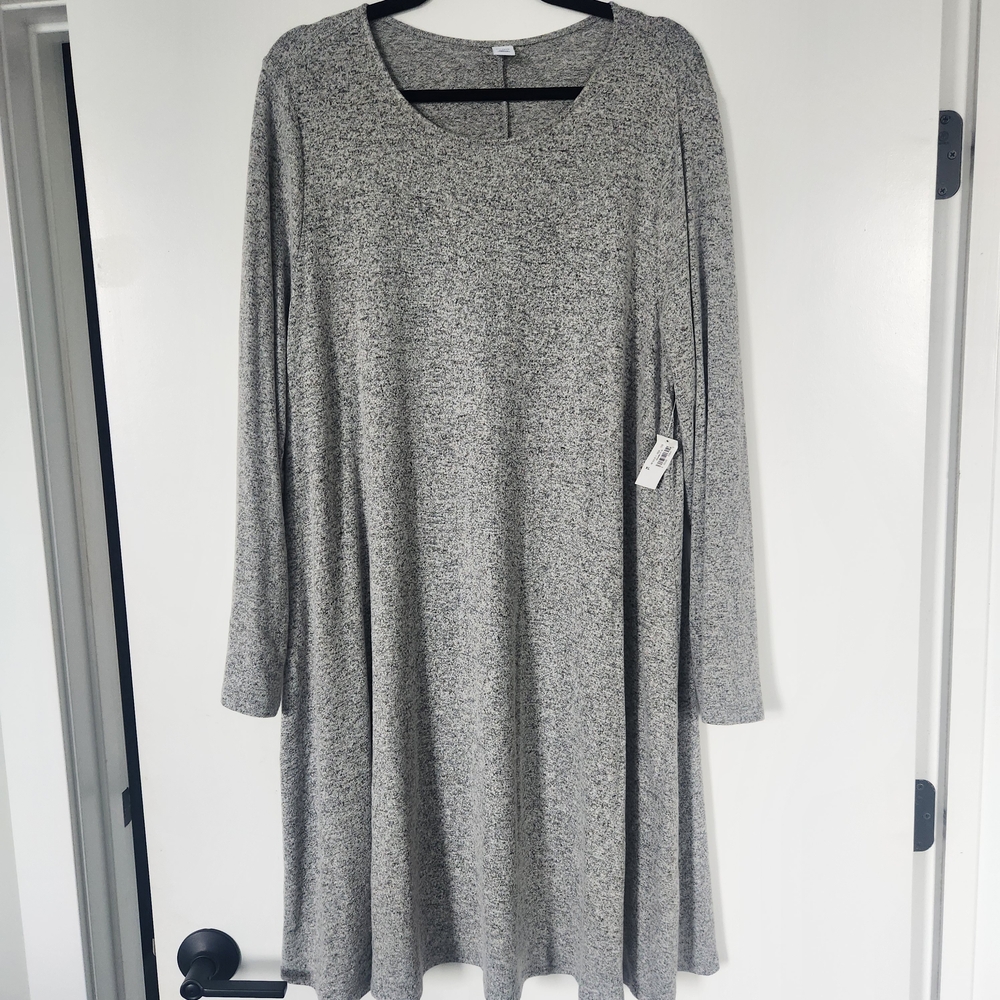 Old Navy Heather Gray Long Sleeve Dress